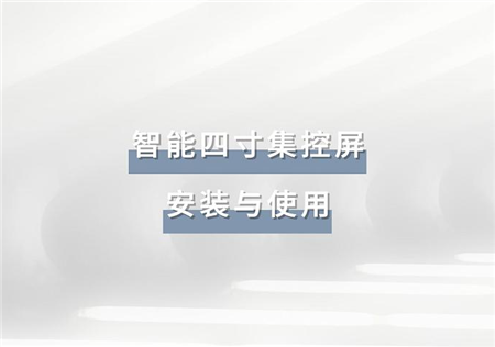 智能四寸中控 | RW-DP04B