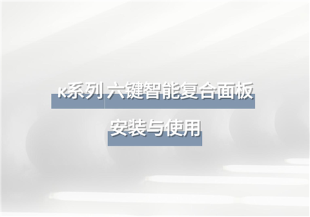 K系列 六键智能复合面板 | RW-MPK6A